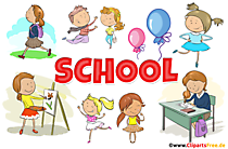 School Englisch Cliparts, Illustrationen, Bilder