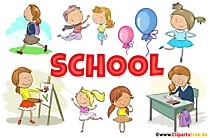 School Englisch Cliparts, Illustrationen, Bilder