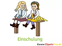 Schulkinder Bild, Clipart, Cartoon gratis