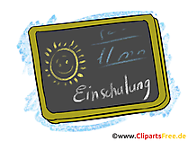 Schultafel Bild, Clipart, Grafik zum Schulanfang