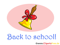 Zurück in die Schule Clipart, Karte