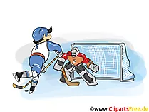 Ice hockey game illustrations