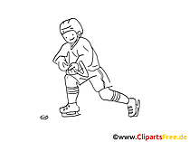 Spieler Eishockey Malbild