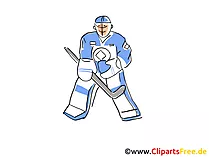 Torwart Eishockey Clipart, Bild, Comic, Cartoon, Illustration free