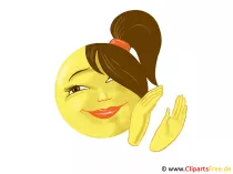 Smiley lachend Bild in Hochauflösung zum Drucken