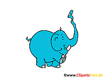 Elefant Clipart, Bild, Cartoon, Comic gratis