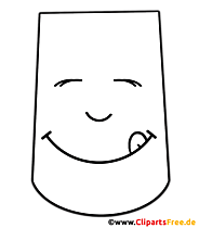 Gesicht schmunzelt Clipart schwarz-weiss