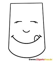 Gesicht schmunzelt Clipart schwarz-weiss