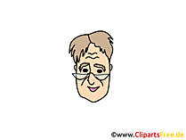 Mensch mit Lesebrille Clipart, Bild, Cartoon, Comic, Illustration gratis Mensch mit Lesebrille Clipart, Bild, Cartoon, Comic, Illustration gratis