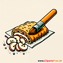 Apfelstrudel Clipart zum Thema Essen