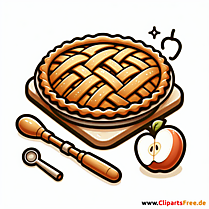 Apfelkuchen Clipart - Bilder zum Thema Backwaren