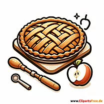 Apfelkuchen Clipart - Bilder zum Thema Backwaren