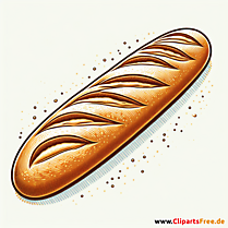 Baguette Clipart - Bilder zum Thema Backwaren