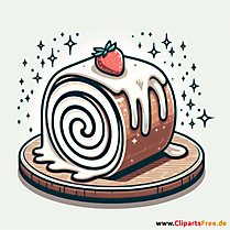 Biskuitrolle Clipart - Bilder zum Thema Backwaren