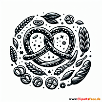 Brezel Clipart - Bilder zum Thema Backwaren