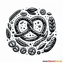 Brezel Clipart - Bilder zum Thema Backwaren