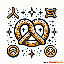 Brezel Grafik - Bilder zum Thema Backwaren