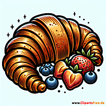 Croissant Clipart - Bilder zum Thema Backwaren