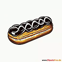 Eclair Clipart - Bilder zum Thema Backwaren