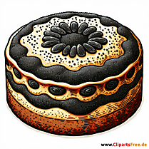Mohnkuchen Clipart - Bilder zum Thema Backwaren