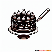 Schwarzwälder Kirschtorte Clipart - Bilder zum Thema Backwaren