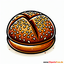 Sesambrötchen Clipart - Bilder zum Thema Backwaren