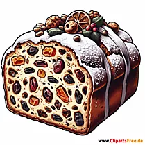 Stollen Clipart - Bilder zum Thema Backwaren