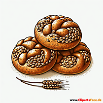 Vollkornbrötchen Clipart - Bilder zum Thema Backwaren