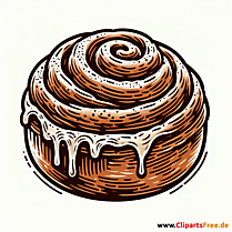 Zimtrolle Clipart - Bilder zum Thema Backwaren