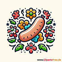 Bockwurst Clipart zum Thema Essen
