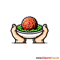 Boulette Clipart zum Thema Essen