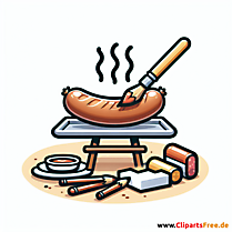 Bratwurst Clipart zum Thema Essen