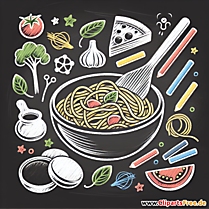 Clipart Spaghetti kostenlos