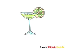 Cocktail mit Zitrone Clipart kostenlos