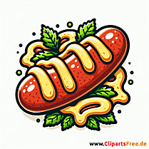 Currywurst Clip Art zum Thema Gerichte