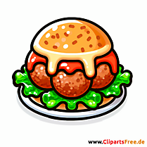 Frikadelle Clipart zum Thema Essen