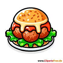 Frikadelle Clipart zum Thema Essen