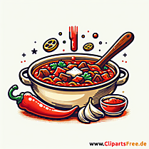 Gulasch Clipart zum Thema Essen