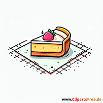 Käsekuchen Clipart zum Thema Essen