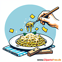 Käsespätzle Clipart zum Thema Essen