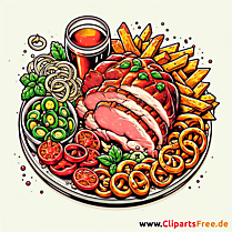 Kassler Clipart zum Thema Essen