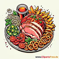 Kassler Clipart zum Thema Essen