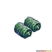 Kohlrouladen Clipart zum Thema Essen