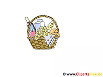 Korb mit Lebensmitteln Clipart