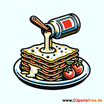Lasagne Clip Art zum Thema Essen