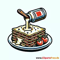 Lasagne Clip Art zum Thema Essen