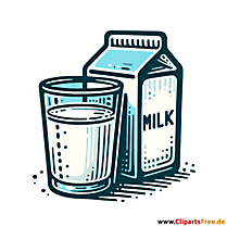 Milch Clipart, Bild, Illustration PNG-Format