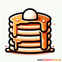 Pfannkuchen Clipart zum Thema Essen
