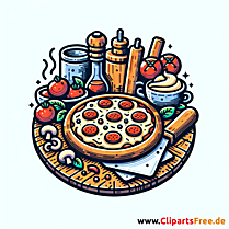 Pizza Clip Art zum Thema Essen