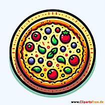 Pizza Clipart zum Thema Essen
